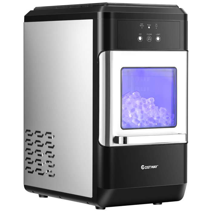 Costway 26.5 Lb. lb. Daily Production Nugget Clear Ice Portable Ice